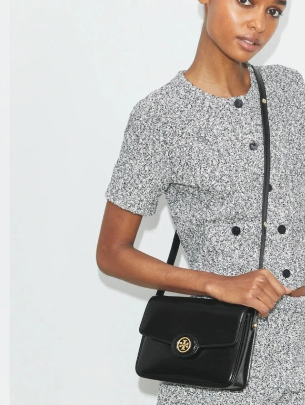 Tory Burch ROBINSON SPAZZOLATO SHOULDER BAG